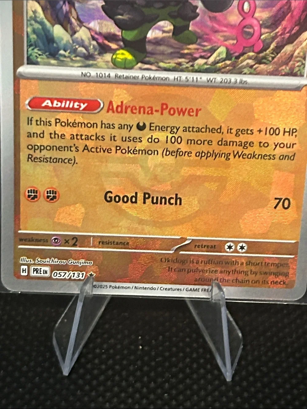 Pokemon Okidogi Pokeball 057/131 Holo from Prismatic Evolutions M/NM